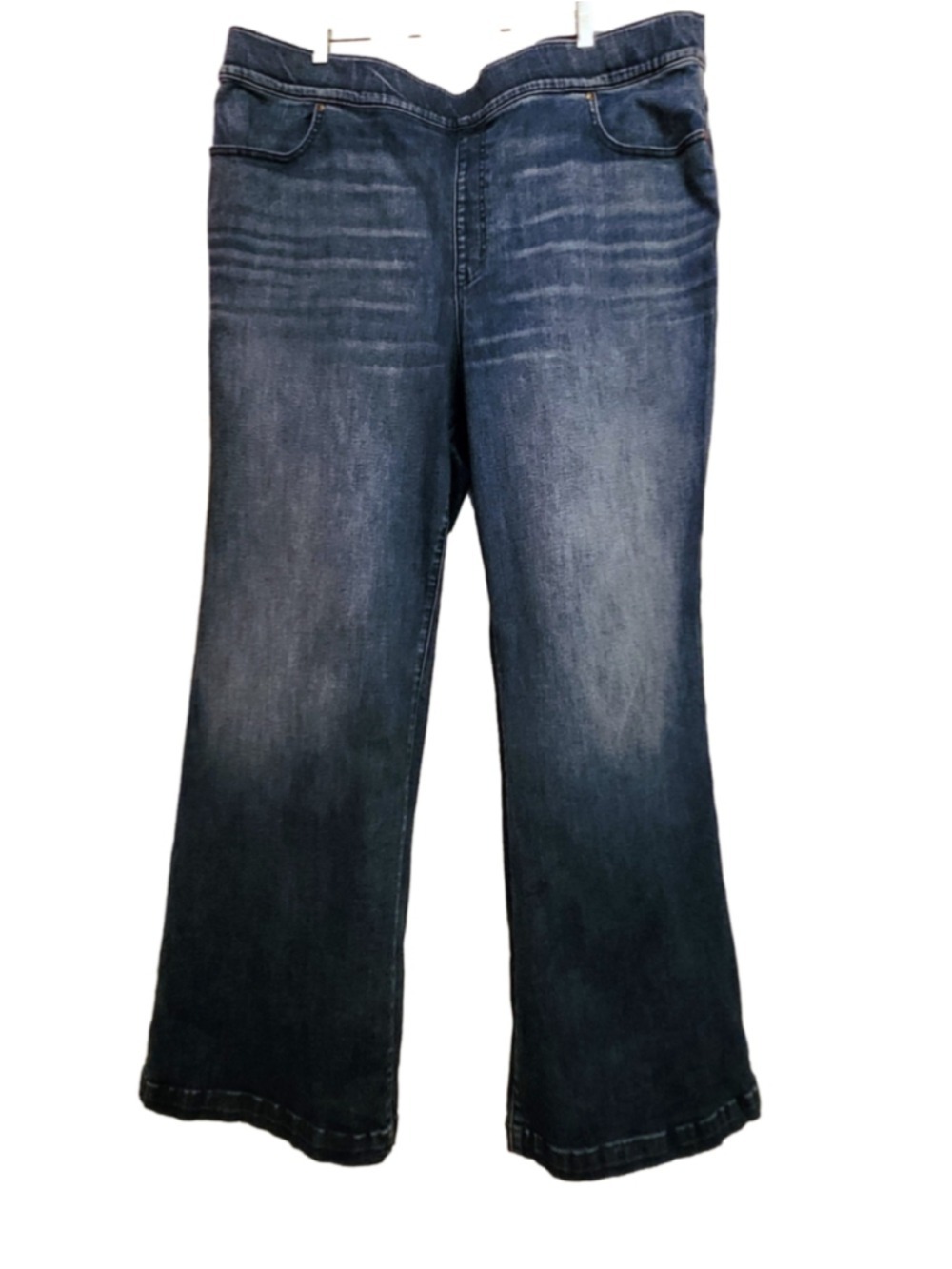 Lane Bryant High Rise Pull On Wide Leg Faded Bootcut Jeans 26 - Picture 3 of 8